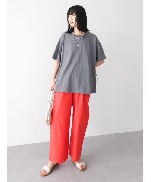 ドッキングプルオーバー ドロストデザイン セール】脇ドロストドッキングプルオーバー（Tシャツ/カットソー