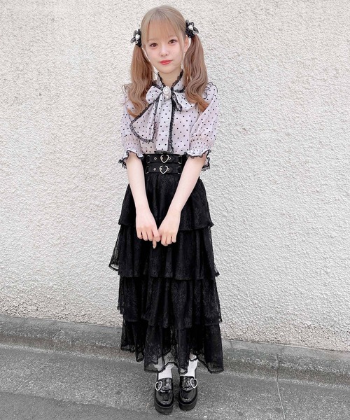 ROJITA(ロジータ)の「4段ティアードロングスカート(スカート・レディース・ブラック/ピンク/ブルー・FREE)」の13枚目の写真