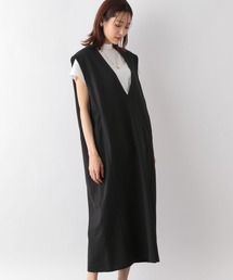 GLOBAL WORK | お手入れらくらくVネックジャンスカ/908024(ジャンパースカート)