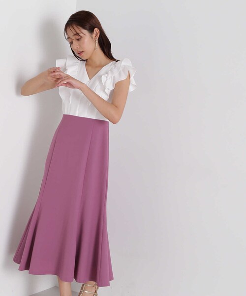 NATURAL BEAUTY BASIC(ナチュラルビューティーベーシック)の「◇フリルスリーブドッキングワンピース(ワンピース・レディース・ベージュ系その他/パープル系その他/ブラウン系その他・SMALL/MEDIUM)」の11枚目の写真