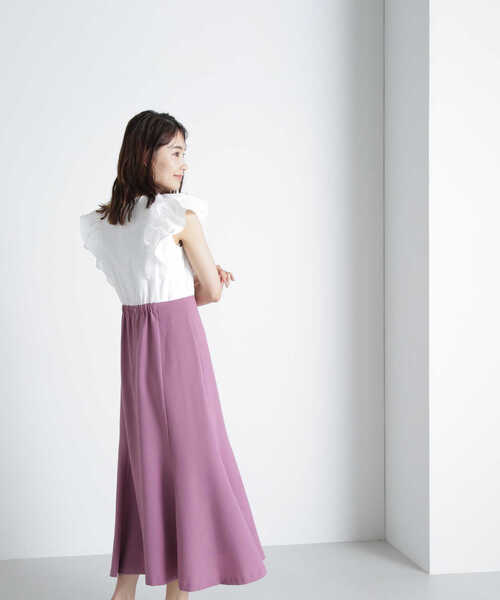 NATURAL BEAUTY BASIC(ナチュラルビューティーベーシック)の「◇フリルスリーブドッキングワンピース(ワンピース・レディース・ベージュ系その他/パープル系その他/ブラウン系その他・SMALL/MEDIUM)」の20枚目の写真