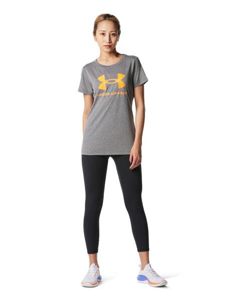 UNDER ARMOUR(アンダーアーマー)の「UAテック ショートスリーブTシャツ 〈ビッグロゴ〉(トレーニング/レディース)(Tシャツ/カットソー・レディース・グレー・S/XL/L/M)」の3枚目の写真