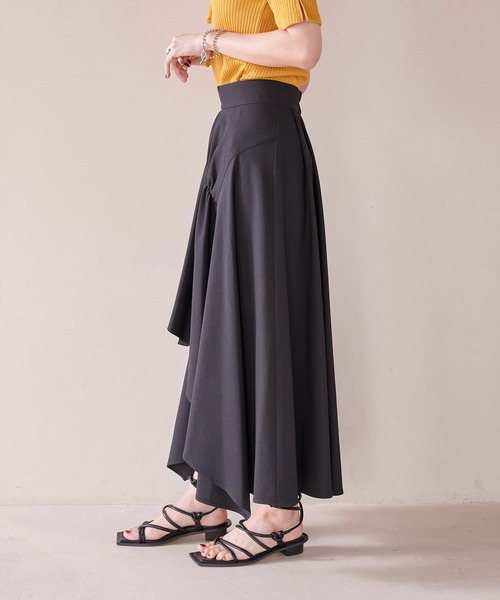 PUBLIC TOKYO（パブリックトウキョウ）の「【栃木県産】ボリュームヘムアーチスカート（スカート・レディース・ブラック/ネイビー/ベージュ・1/2）」の15枚目の写真