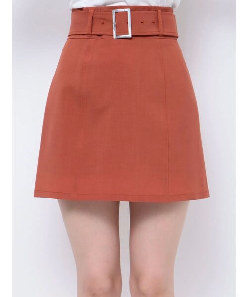 MURUA（ムルーア）の「ワイドベルトミニスカート（スカート・レディース・ブラック/アイボリー/オレンジ・1/2）」の20枚目の写真