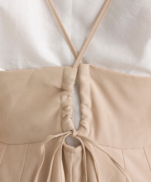 terrace(テラス)の「レイヤードキャミ オールインワン(パンツドレス・レディース・ブラック/カーキ/ベージュ/グリーン系その他/ブラック系その他・MEDIUM)」の14枚目の写真