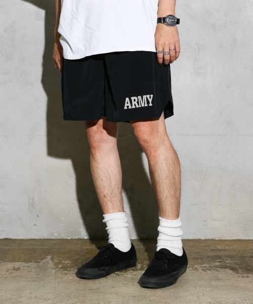 MILITARY(ミリタリー)の「【U.S MILITARY/ユーエスミリタリー】ARMY PT SHORT トレーニングショーツ ナイロンショーツ 米軍 古着(その他パンツ・メンズ・ブラック・X-LARGE)」の9枚目の写真