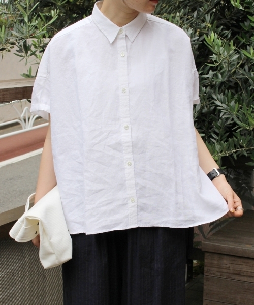 JOURNAL STANDARD LUXE(ジャーナルスタンダード ラックス)の「リネンラミー BIGシャツ SHORTSLEEVE_#(シャツ/ブラウス・レディース・ネイビー/ピンク/ホワイト/カーキ/グレー・FREE)」の16枚目の写真