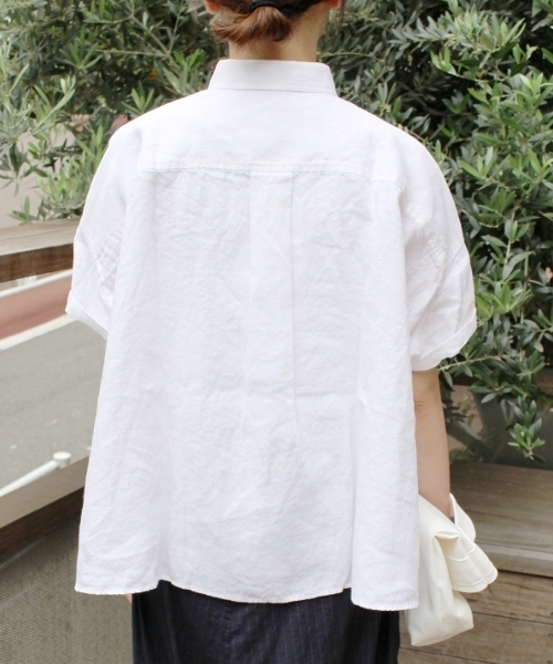 JOURNAL STANDARD LUXE(ジャーナルスタンダード ラックス)の「リネンラミー BIGシャツ SHORTSLEEVE_#(シャツ/ブラウス・レディース・ネイビー/ピンク/ホワイト/カーキ/グレー・FREE)」の18枚目の写真