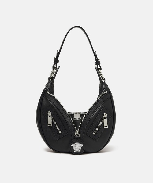VERSACE(ヴェルサーチ)の「リピート スモール ホーボー バッグ(ショルダーバッグ・レディース・ブラック・ONE SIZE)」の1枚目の写真