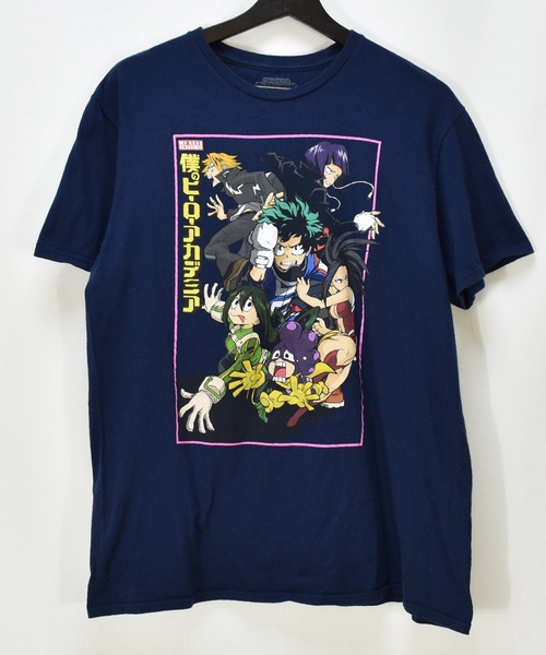 VINTAGE(ヴィンテージ)の「【ヴィンテージ古着】僕のヒーローアカデミア プリントTシャツ(Tシャツ/カットソー・メンズ・ネイビー・LARGE)」の2枚目の写真