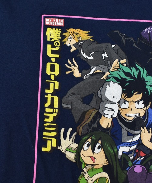 VINTAGE(ヴィンテージ)の「【ヴィンテージ古着】僕のヒーローアカデミア プリントTシャツ(Tシャツ/カットソー・メンズ・ネイビー・LARGE)」の6枚目の写真
