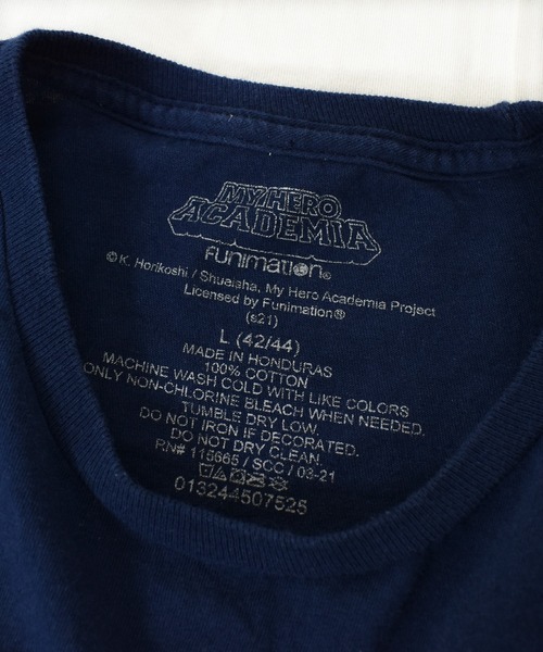 VINTAGE(ヴィンテージ)の「【ヴィンテージ古着】僕のヒーローアカデミア プリントTシャツ(Tシャツ/カットソー・メンズ・ネイビー・LARGE)」の3枚目の写真