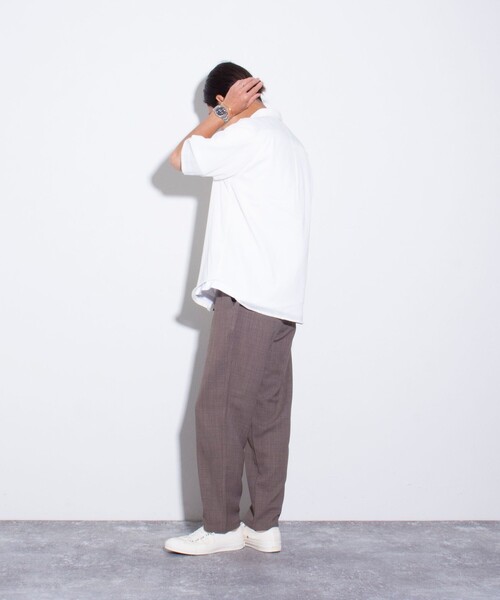 GLOSTER(グロスター)の「【GLOSTER/グロスター】楊柳 ニットテープ半袖シャツ(シャツ/ブラウス・メンズ・ホワイト/グレー/ブルー/サックスブルー・S/M/L)」の21枚目の写真