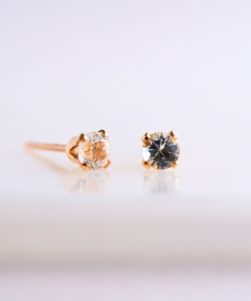 SARINOHANA/小粒スタッドピアス/14KGF/天然石（ピアス（両耳用