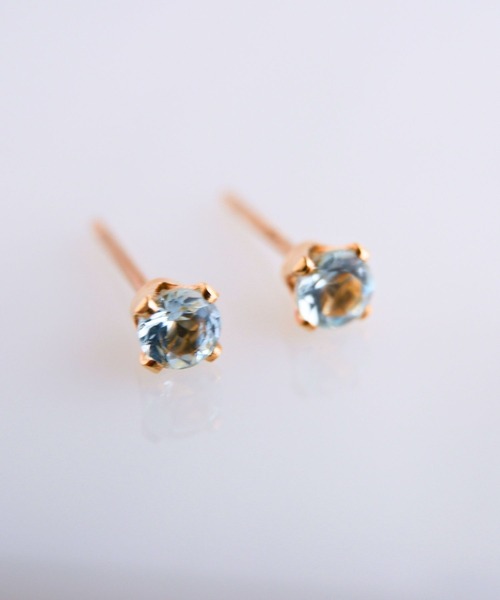 SARINOHANA/小粒スタッドピアス/14KGF/天然石（ピアス（両耳用