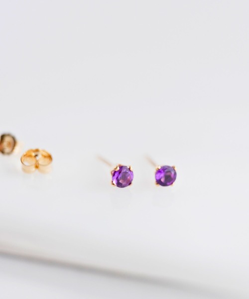 SARINOHANA/小粒スタッドピアス/14KGF/天然石（ピアス（両耳用