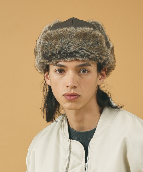 Ruben（ルーベン）の「【RUBEN/ルーベン】FAKE LEATHER FLIGHT/レザーフライトキャップ/ユニセックス/  RUS-6394（キャップ・メンズ・ダークブラウン/ブラック/アイボリー・フリー）」の21枚目の写真