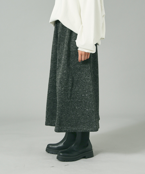 Abahouse Devinette(ドゥヴィネット)の「【JEMORGAN/ジェーイーモーガン】ニット フリース フレアスカート/ JC657-59G(スカート・レディース・グレー/チャコールグレー/その他・M)」の4枚目の写真