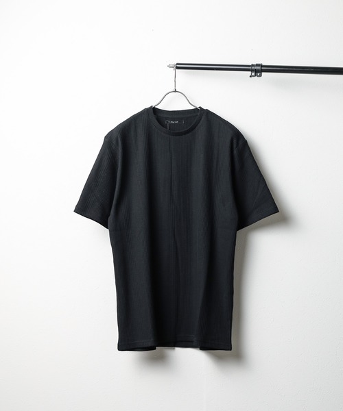 Bling Leads（ブリングリーズ）の「《Bling leads》半袖ワッフルクルーネックTシャツ（Tシャツ/カットソー・レディース・グレー/ホワイト/ブラック・MEDIUM/LARGE）」の3枚目の写真