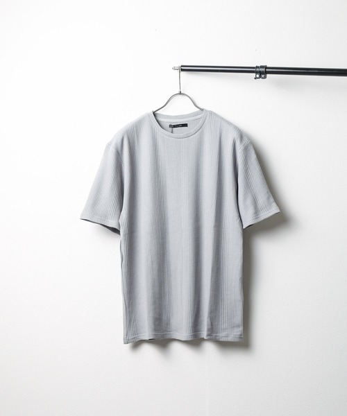 Bling Leads（ブリングリーズ）の「《Bling leads》半袖ワッフルクルーネックTシャツ（Tシャツ/カットソー・レディース・グレー/ホワイト/ブラック・MEDIUM/LARGE）」の4枚目の写真