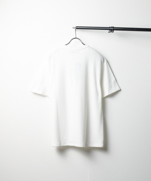 Bling Leads（ブリングリーズ）の「《Bling leads》半袖ワッフルクルーネックTシャツ（Tシャツ/カットソー・レディース・グレー/ホワイト/ブラック・MEDIUM/LARGE）」の5枚目の写真