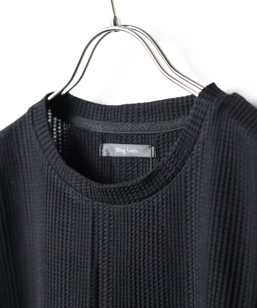 Bling Leads（ブリングリーズ）の「《Bling leads》半袖ワッフルクルーネックTシャツ（Tシャツ/カットソー・レディース・グレー/ホワイト/ブラック・MEDIUM/LARGE）」の6枚目の写真