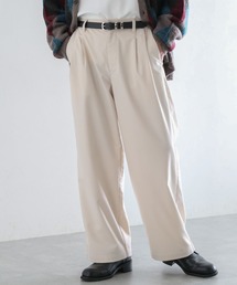 RAGEBLUE | brushed TR stretch tuck wide slacks / 起毛TRストレッチ/タックワイドスラックスパンツ(スラックス)