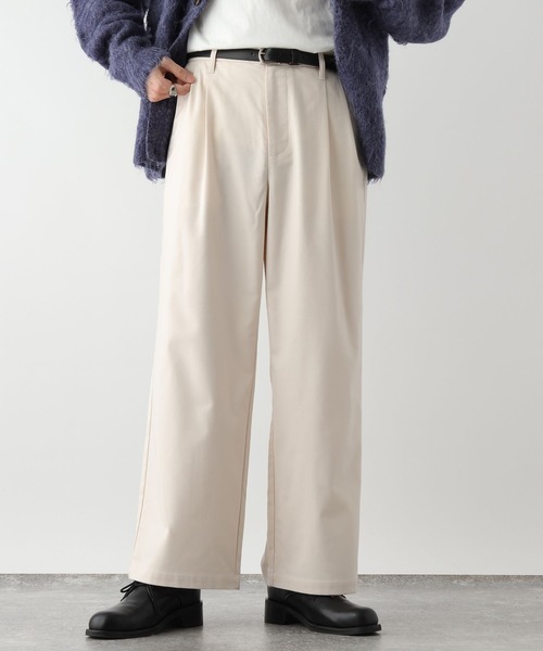 RAGEBLUE（レイジブルー）の「brushed TR stretch tuck wide slacks / 起毛TRストレッチ/タックワイドスラックスパンツ（スラックス・メンズ・ホワイト/ブラック/ブラウン/グレー・LARGE/SMALL/MEDIUM）」の22枚目の写真