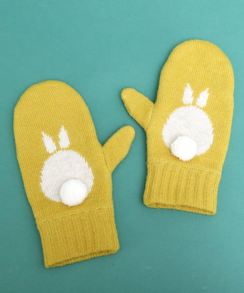 didizizi（ディディジジ）の「ウサギミトン（手袋・レディース・イエロー/グレー・FREE）」の8枚目の写真