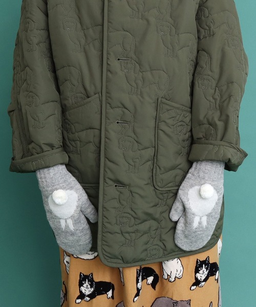 didizizi（ディディジジ）の「ウサギミトン（手袋・レディース・イエロー/グレー・FREE）」の5枚目の写真