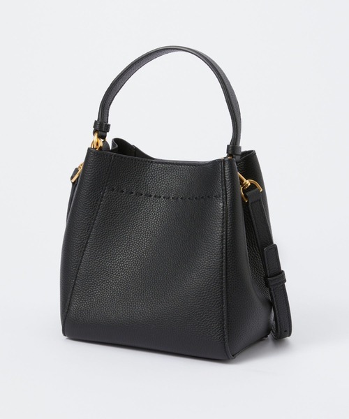 TORY BURCH(トリーバーチ)の「TORY BURCH McGraw Small Bucket Bag トリーバーチ マックグロー スモール バケットバッグ ハンドバッグ(ハンドバッグ・レディース・ブラック/アイボリー/ベージュ・FREE)」の4枚目の写真