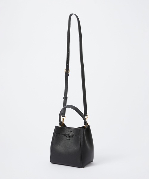 TORY BURCH(トリーバーチ)の「TORY BURCH McGraw Small Bucket Bag トリーバーチ マックグロー スモール バケットバッグ ハンドバッグ(ハンドバッグ・レディース・ブラック/アイボリー/ベージュ・FREE)」の6枚目の写真