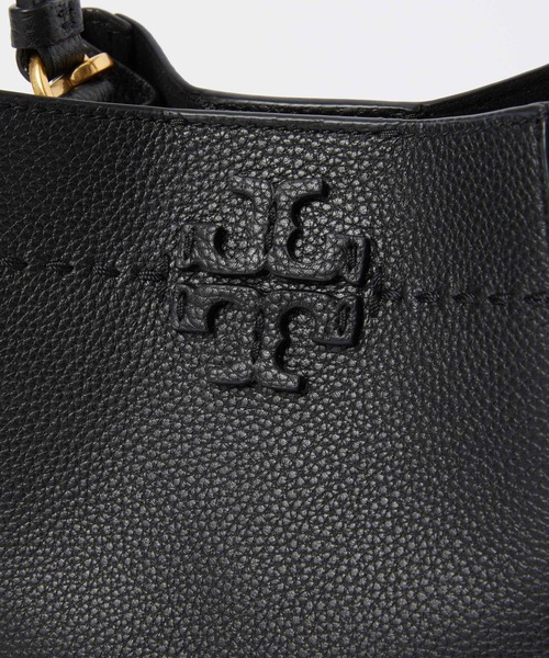 TORY BURCH(トリーバーチ)の「TORY BURCH McGraw Small Bucket Bag トリーバーチ マックグロー スモール バケットバッグ ハンドバッグ(ハンドバッグ・レディース・ブラック/アイボリー/ベージュ・FREE)」の7枚目の写真