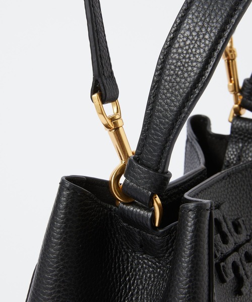 TORY BURCH(トリーバーチ)の「TORY BURCH McGraw Small Bucket Bag トリーバーチ マックグロー スモール バケットバッグ ハンドバッグ(ハンドバッグ・レディース・ブラック/アイボリー/ベージュ・FREE)」の8枚目の写真