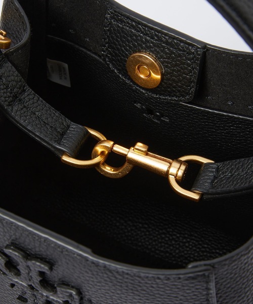 TORY BURCH(トリーバーチ)の「TORY BURCH McGraw Small Bucket Bag トリーバーチ マックグロー スモール バケットバッグ ハンドバッグ(ハンドバッグ・レディース・ブラック/アイボリー/ベージュ・FREE)」の10枚目の写真