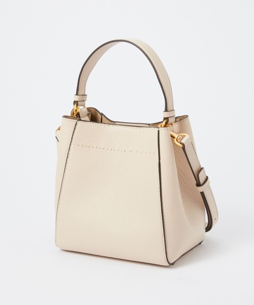 TORY BURCH(トリーバーチ)の「TORY BURCH McGraw Small Bucket Bag トリーバーチ マックグロー スモール バケットバッグ ハンドバッグ(ハンドバッグ・レディース・ブラック/アイボリー/ベージュ・FREE)」の13枚目の写真