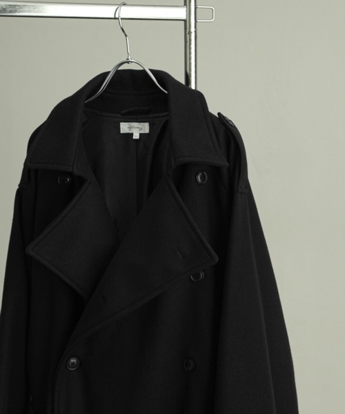 VERSACE CLASSIC ロングコート　比翼　ダークグレー　ウール VERSACE CLASSIC ロングコート 比翼 ダークグレー ウール