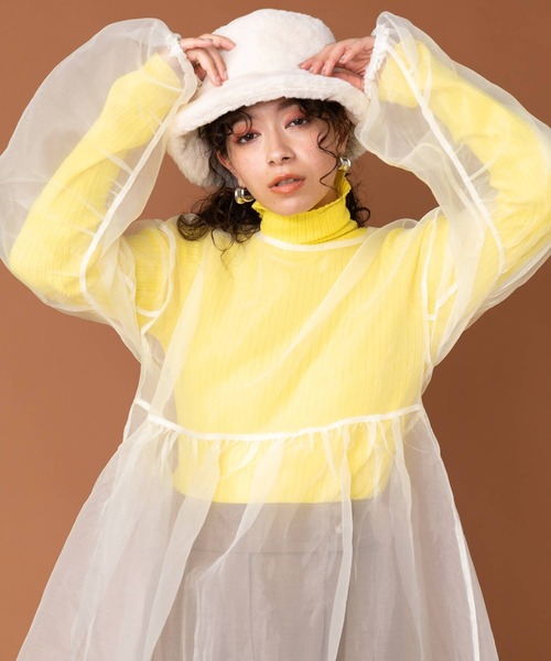 bohmal(ボマール)の「前後2WAYチュールワンピース(ワンピース・レディース・ブラック/オフホワイト・FREE)」の20枚目の写真