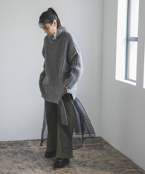 bohmal(ボマール)の「前後2WAYチュールワンピース(ワンピース・レディース・ブラック/オフホワイト・FREE)」の21枚目の写真