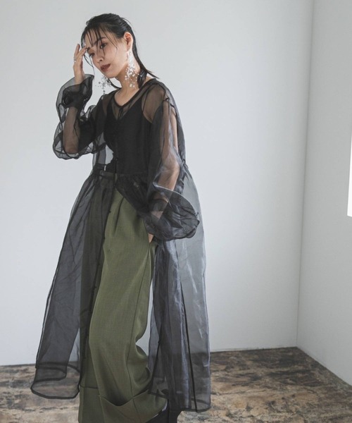 bohmal(ボマール)の「前後2WAYチュールワンピース(ワンピース・レディース・ブラック/オフホワイト・FREE)」の22枚目の写真