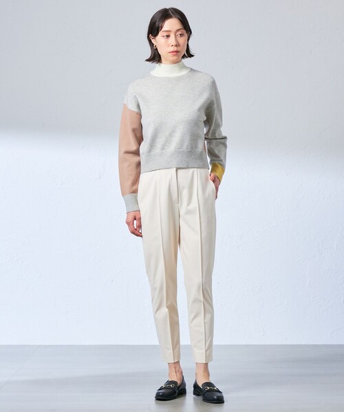 CAST:(キャストコロン)の「【イチオシ】カラーブロックニット・2023秋冬モデル(ニット/セーター・レディース・ネイビー/グレー/オフホワイト・M)」の11枚目の写真