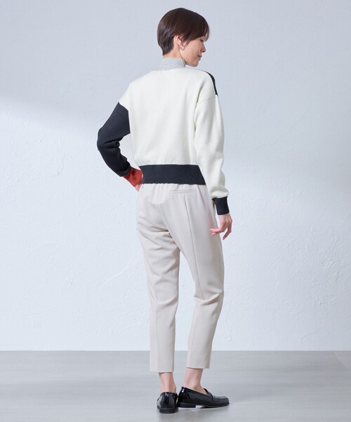 CAST:(キャストコロン)の「【イチオシ】カラーブロックニット・2023秋冬モデル(ニット/セーター・レディース・ネイビー/グレー/オフホワイト・M)」の13枚目の写真