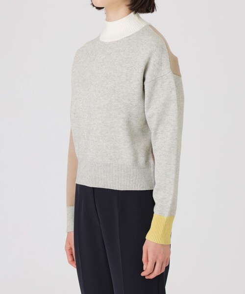 CAST:(キャストコロン)の「【イチオシ】カラーブロックニット・2023秋冬モデル(ニット/セーター・レディース・ネイビー/グレー/オフホワイト・M)」の17枚目の写真