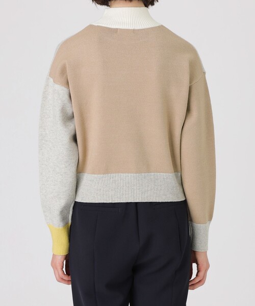 CAST:(キャストコロン)の「【イチオシ】カラーブロックニット・2023秋冬モデル(ニット/セーター・レディース・ネイビー/グレー/オフホワイト・M)」の19枚目の写真