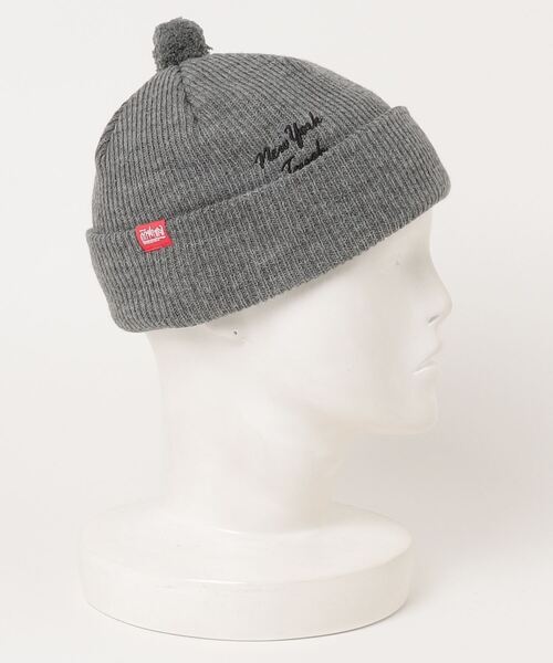 Manhattan Portage（マンハッタンポーテージ）の「Manhattan Portage/マンハッタンポーテージ ビーニー PON PON KNIT WATCH MP172（ニットキャップ/ビーニー・メンズ・グレー/ブラック・FREE）」の4枚目の写真