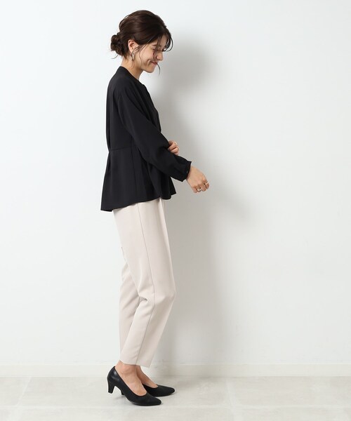 DRESKIP（ドレスキップ）の「◆ウエストタックブラウス（シャツ/ブラウス・レディース・ライトベージュ/グリーン系/ブラック・02/03/04）」の16枚目の写真