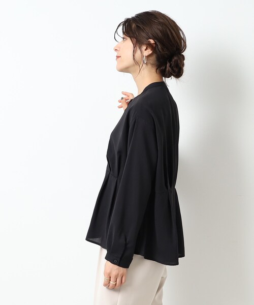 DRESKIP（ドレスキップ）の「◆ウエストタックブラウス（シャツ/ブラウス・レディース・ライトベージュ/グリーン系/ブラック・02/03/04）」の13枚目の写真