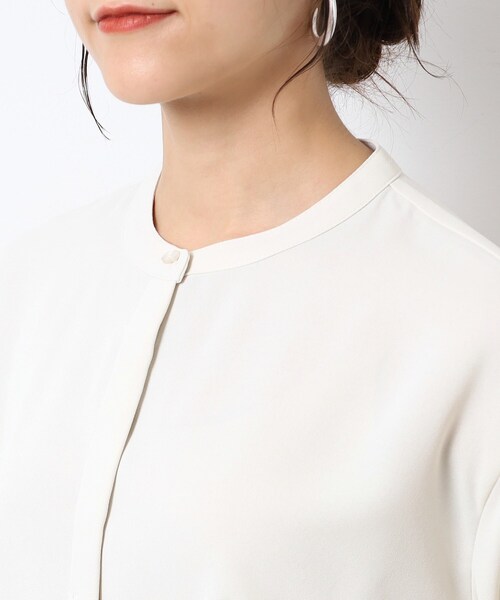 DRESKIP（ドレスキップ）の「◆ウエストタックブラウス（シャツ/ブラウス・レディース・ライトベージュ/グリーン系/ブラック・02/03/04）」の15枚目の写真