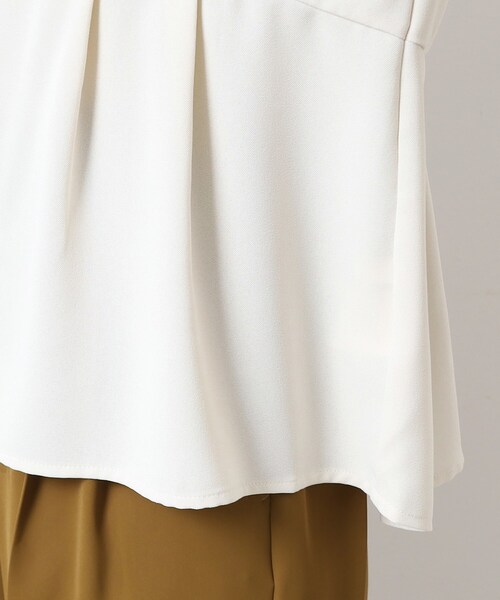 DRESKIP（ドレスキップ）の「◆ウエストタックブラウス（シャツ/ブラウス・レディース・ライトベージュ/グリーン系/ブラック・02/03/04）」の6枚目の写真