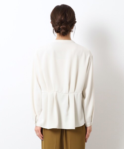 DRESKIP（ドレスキップ）の「◆ウエストタックブラウス（シャツ/ブラウス・レディース・ライトベージュ/グリーン系/ブラック・02/03/04）」の19枚目の写真